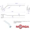 Palec zgrabiarki pasowej prawy zewnętrzny Krone 51914.01 malowane proszkowo L 625 mm 10 mm MORGA - Image 5