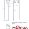 Palec przetrząsarka 436150 Pottinger L 380 mm  9.5 mm malowane proszkowo MORGA - Image 5